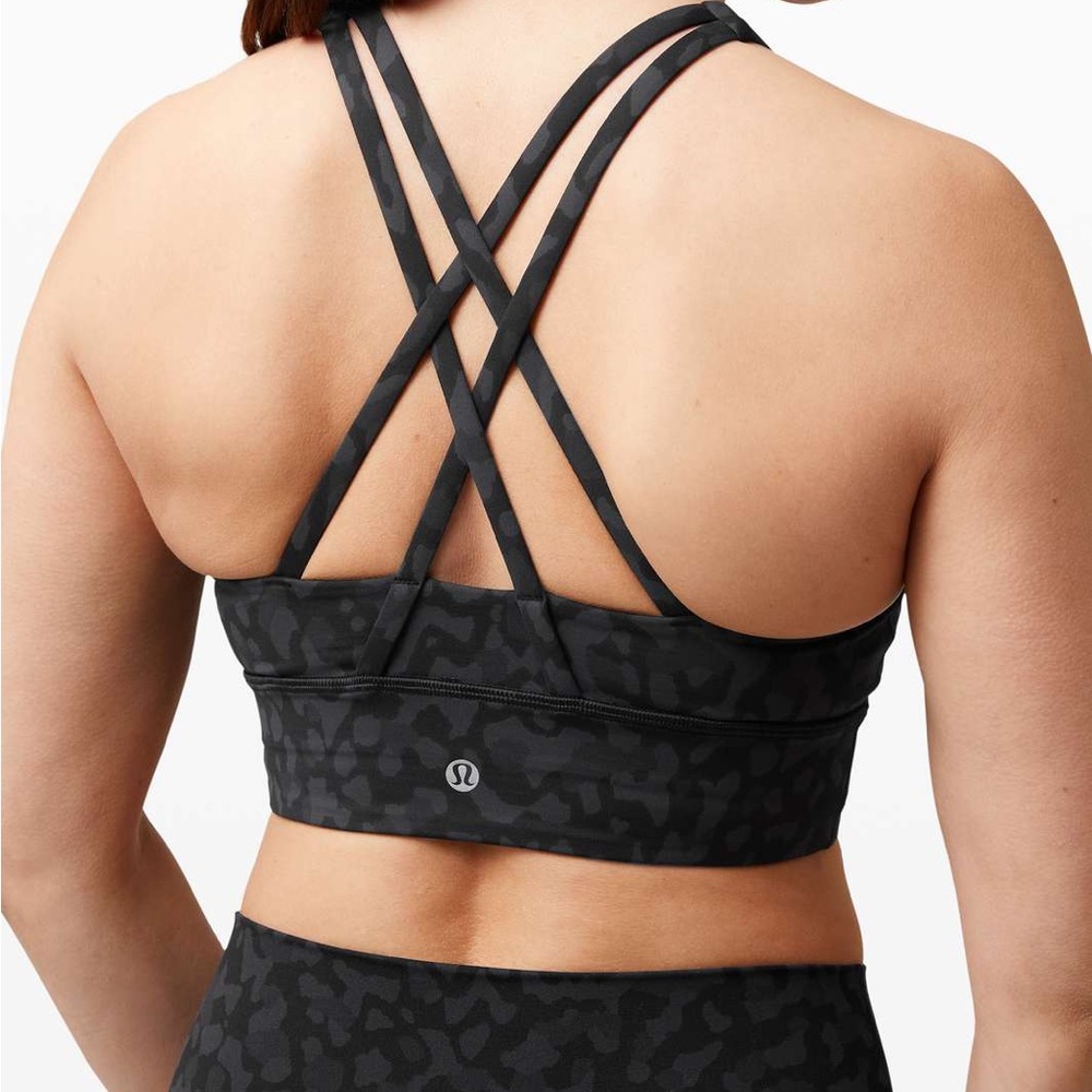 NWT Lululemon Energy Bra High-Neck Longline Intertwined Camo Deep Multi